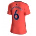 Tanie Strój piłkarski Everton James Tarkowski #6 Koszulka Wyjazdowej dla damskie 2023-24 Krótkie Rękawy